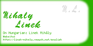 mihaly linek business card